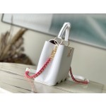 𝐋𝐎𝐔𝐈𝐒𝐕𝐔𝐈𝐓𝐓𝐎𝐍 M22121 White Wave Bottom Capshell Medium Handbag